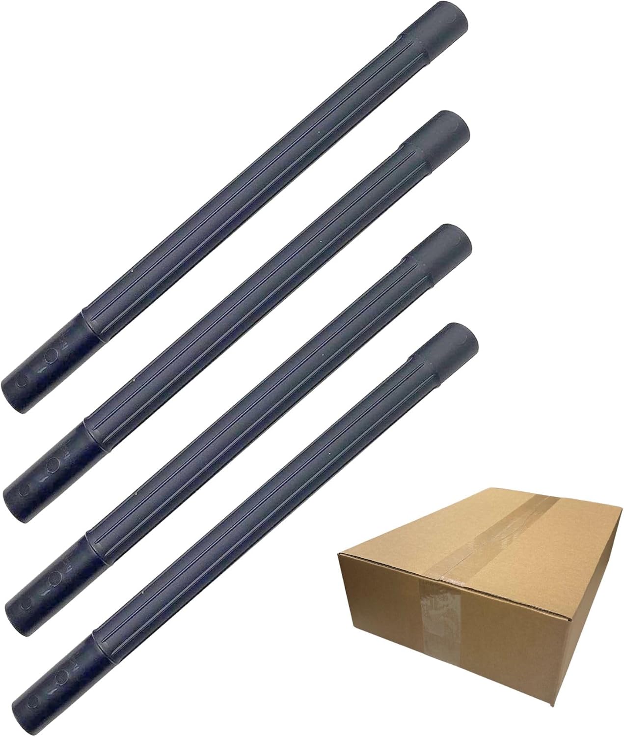 19-inch Extension Wand | Case of 48 Rigid Black Plastic Tubes | Fits 1.25-inch Vacuum Accessories & Attachments | Compatible with Home, Shop and Wet Dry Vac Systems