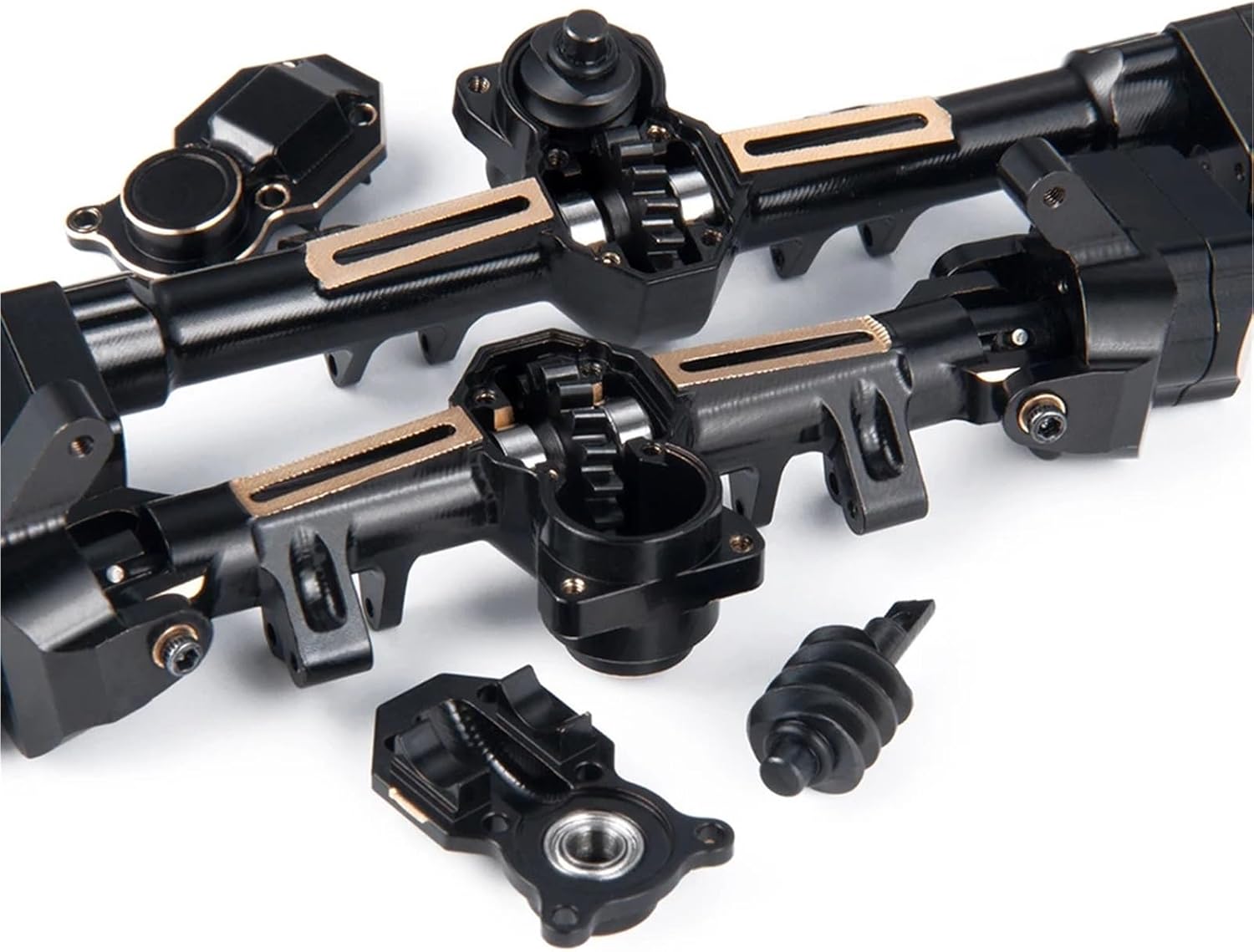 RC Repairs Models For Axial For SCX24 For Deadbolt For JLU For Gladiator 1/24 Brass Front Rear Portal Axle With Hex Adapter Weights RC Crawler(1set)