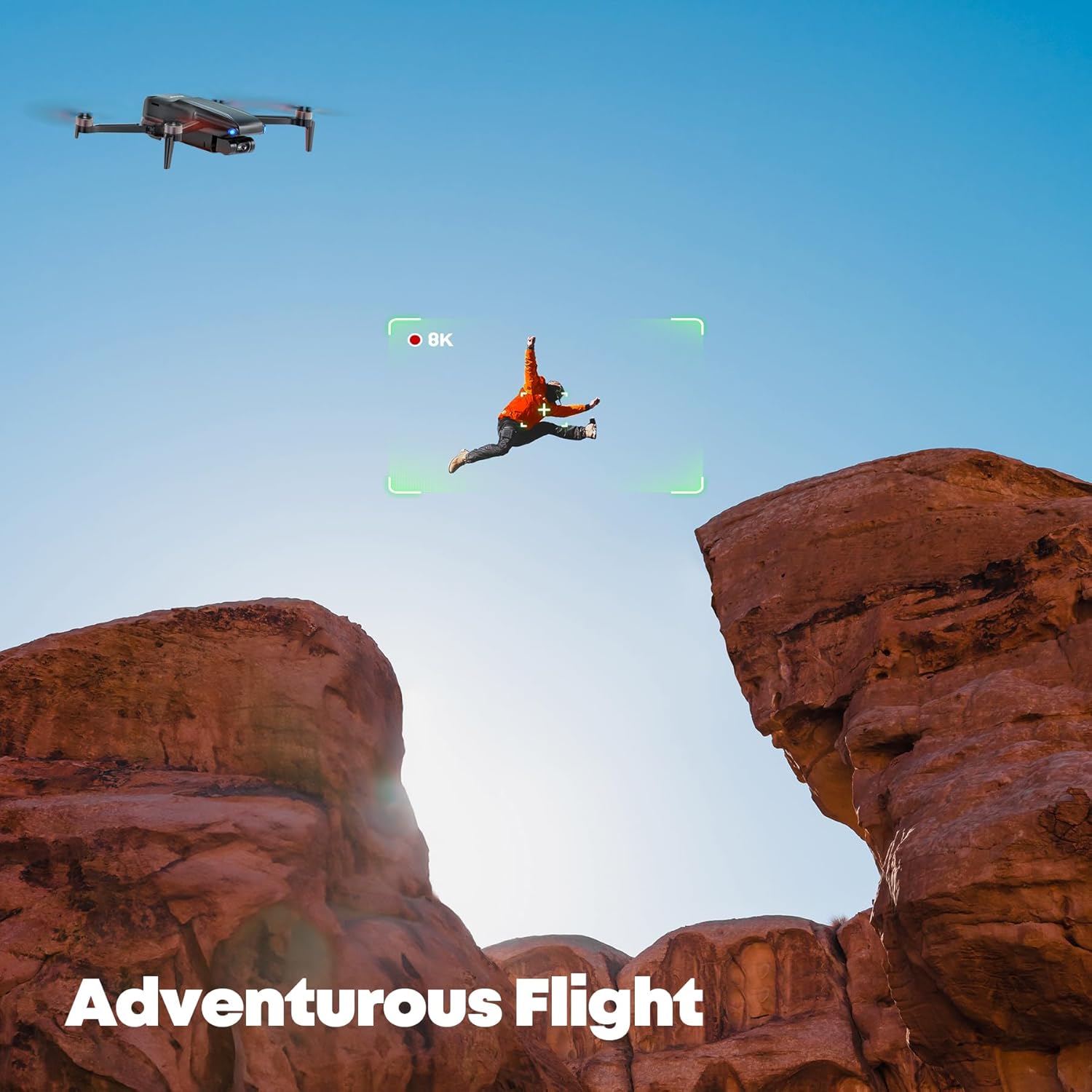 Bwine F7MINI 8K AI Drones 64 Mins with Camera for Adults 4K/30FPS Video, 3-Axis Brushless Gimbal 20000ft Transmission, Vertical Shooting, GPS Return Update, Follow, waypoint, Orbit Fly