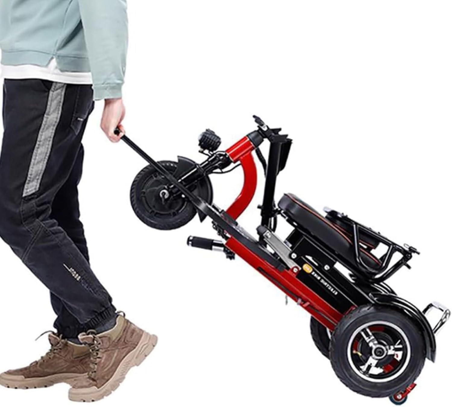 Electric Wheel Mobility Scooter Folding Mobility Scooter Lightweight Travel Mobility Scooter with Charger and Basket for Seniors Adults Handicapped Elderly Run Forward