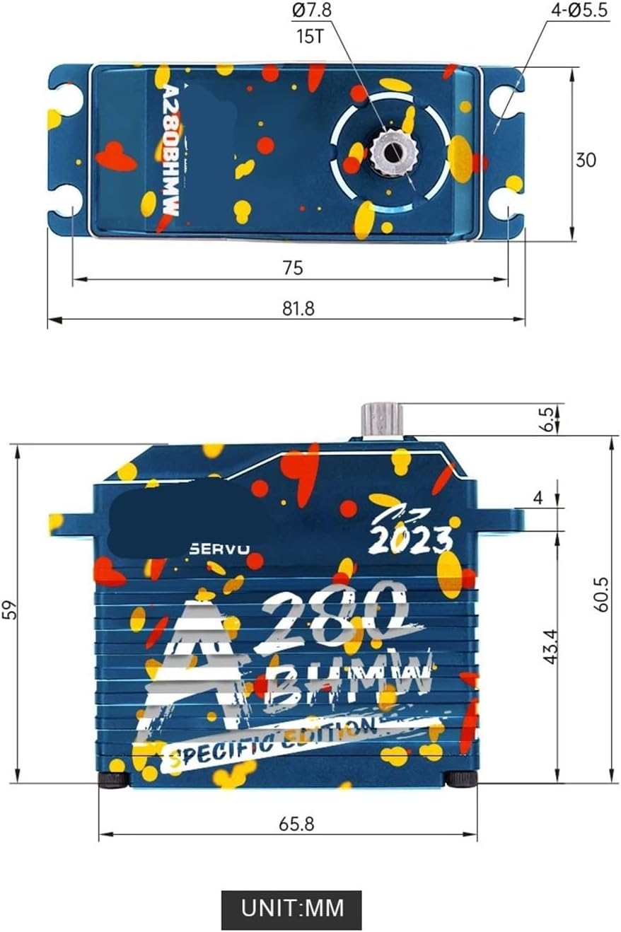 A280BH 78KG High Torque Waterproof Brushless Motor for 1/5 Scale Servo(Combo Set)