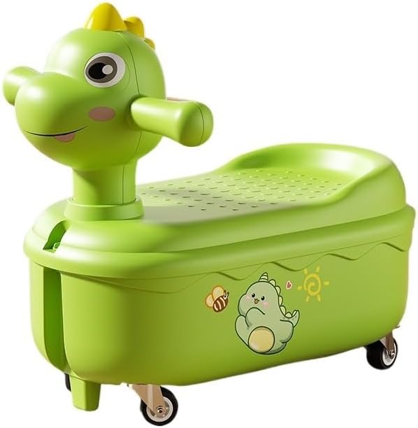 Wiggle Scooter Ride On Push Car for Boys and Girls Sliding Cars with Music & Lights Under Seat Storage Headlight(Green)