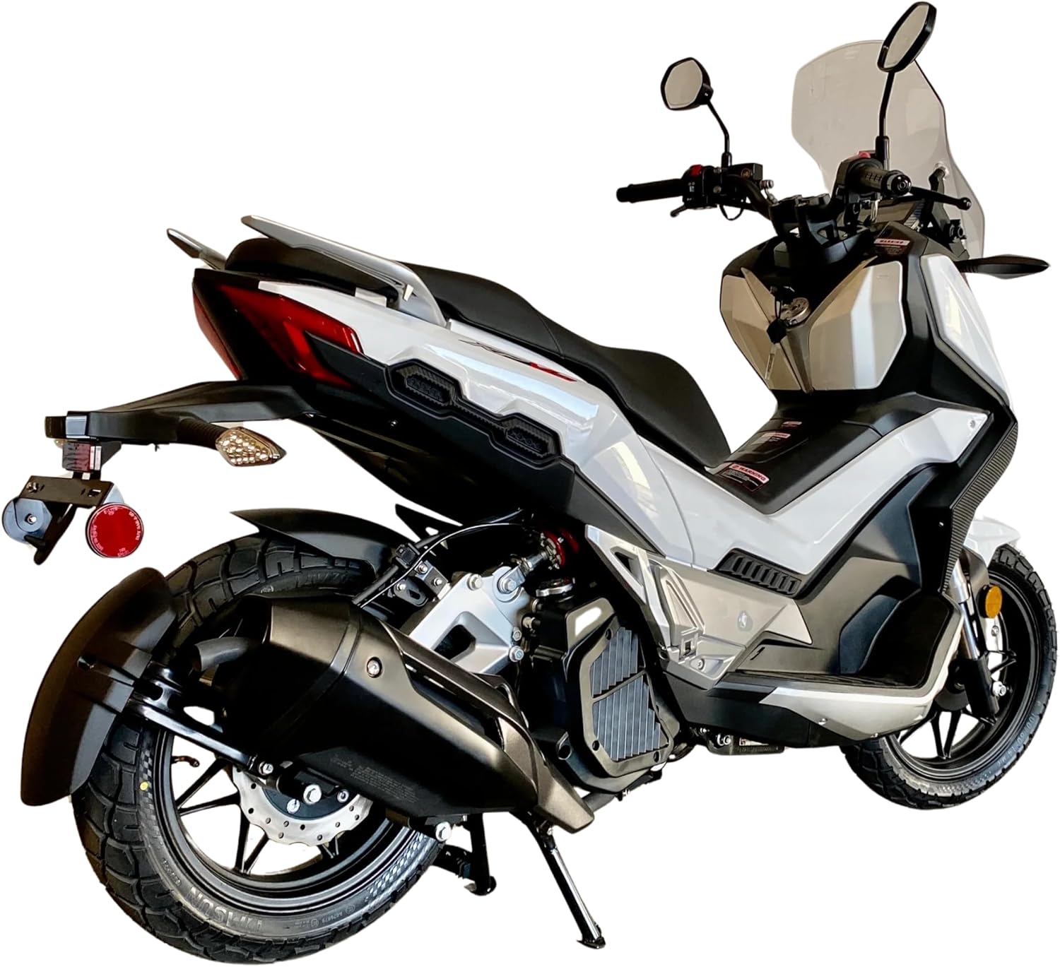 Lifan KPV 150 | 150cc Adventure Scooter | Fuel-Injected | Liquid-Cooled | Automatic CVT | 98 MPG | Front & Rear Disk Brakes | USB Port | Gas EFI ADV Scooter | Street Legal Delivery Moped with Storage