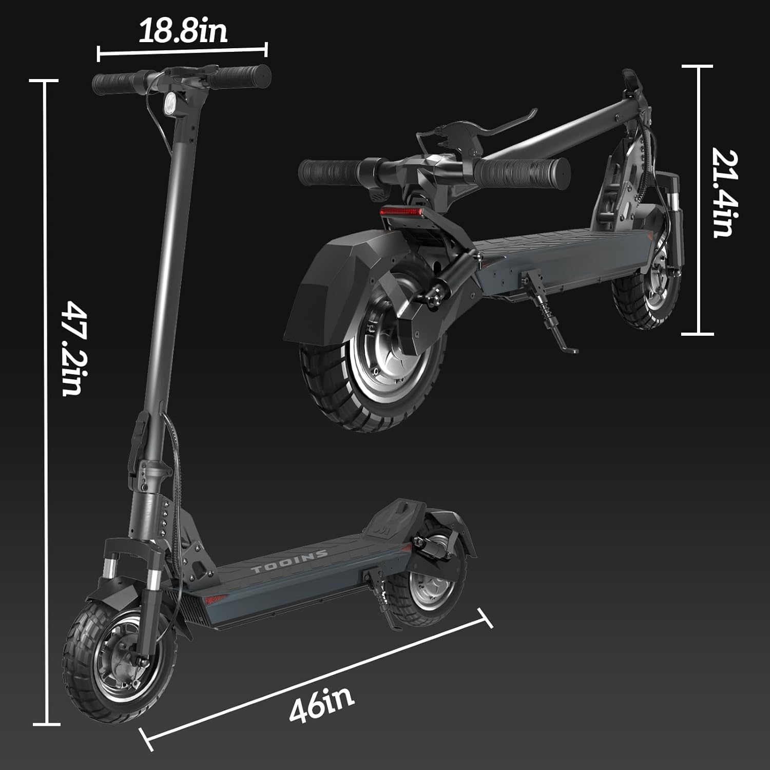 M1 Electric Scooter for Adults - 600W Motor, 10