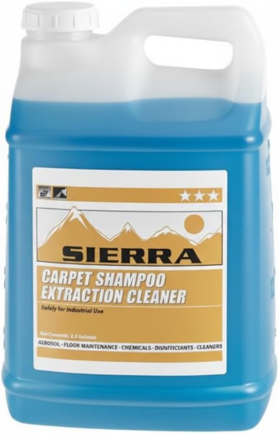 Glownary Carpet Shampoo Extraction Cleaner, 2.5 Gallon Concentrate, Fresh Scent, Liquid, 2 Pack Case