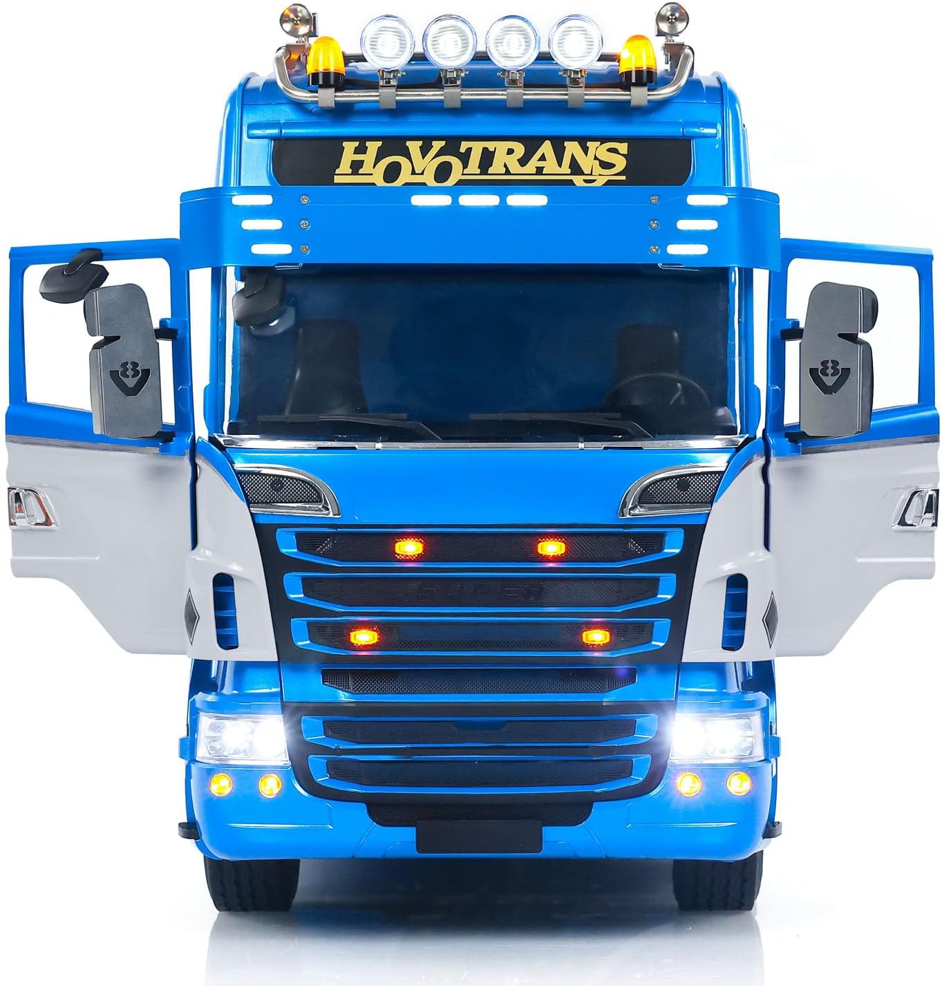 LESU 1/14 4X4 RC Tractor Truck RTR Remote Control Car Model Sound Light System Metal Chassis 4X4 All-Wheel Drive Differential Lock Two-Speed Transmission Truck Model