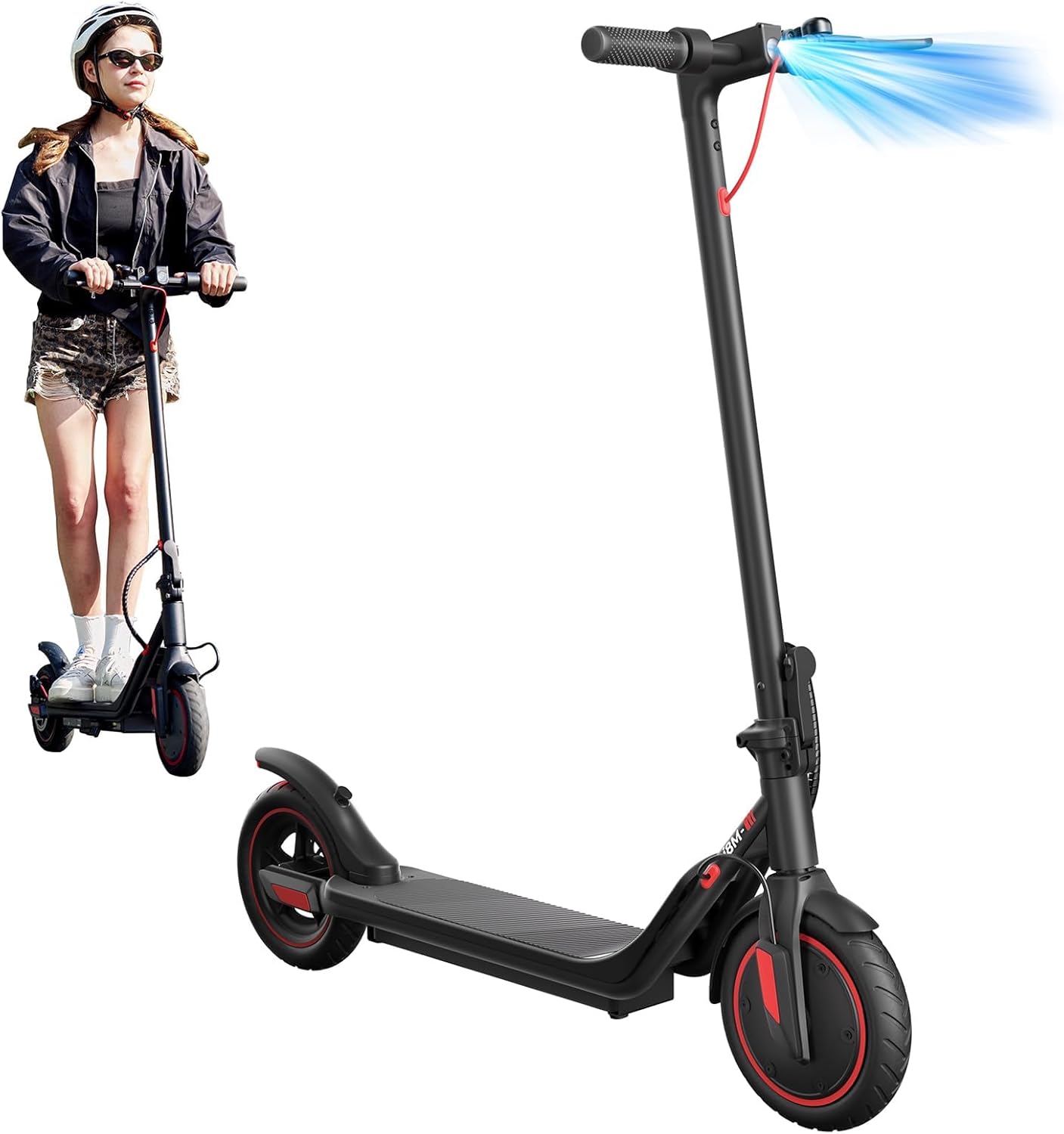 iScooter Electric Scooter Adults & Big Kids, 23/18/12 Miles Long Range,22/19/18 Mph Top Speed, Commuting Electric Scooter with Cruise Control, Double Braking Systems Escooter for Adults and Teens
