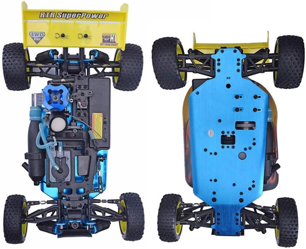 1/10 Nitro RC Car for Adult 75CC Oil-Powered Two Speed RC Crawler Truck, 4WD Off Road Buggy Nitro Gas Power Remote Control Car Hobby Toys, 90KM/H Fast Petrol Engine Racing Car RC Vehicle