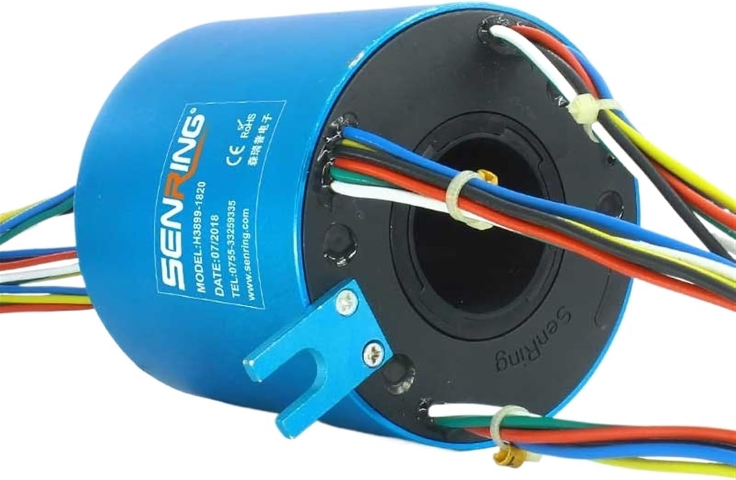 Slip Ring wiht Through Bores ID38.1mm OD99mm for 24 Circuits 10A Power Transmission for Rotating Equipment