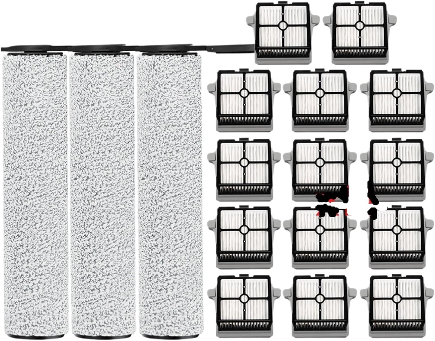 Compatible for Tineco Floor One S7 Steam Vacuum Cleaner Spare Parts Accessories Roller Brush Hepa Filter Kit(Set O)