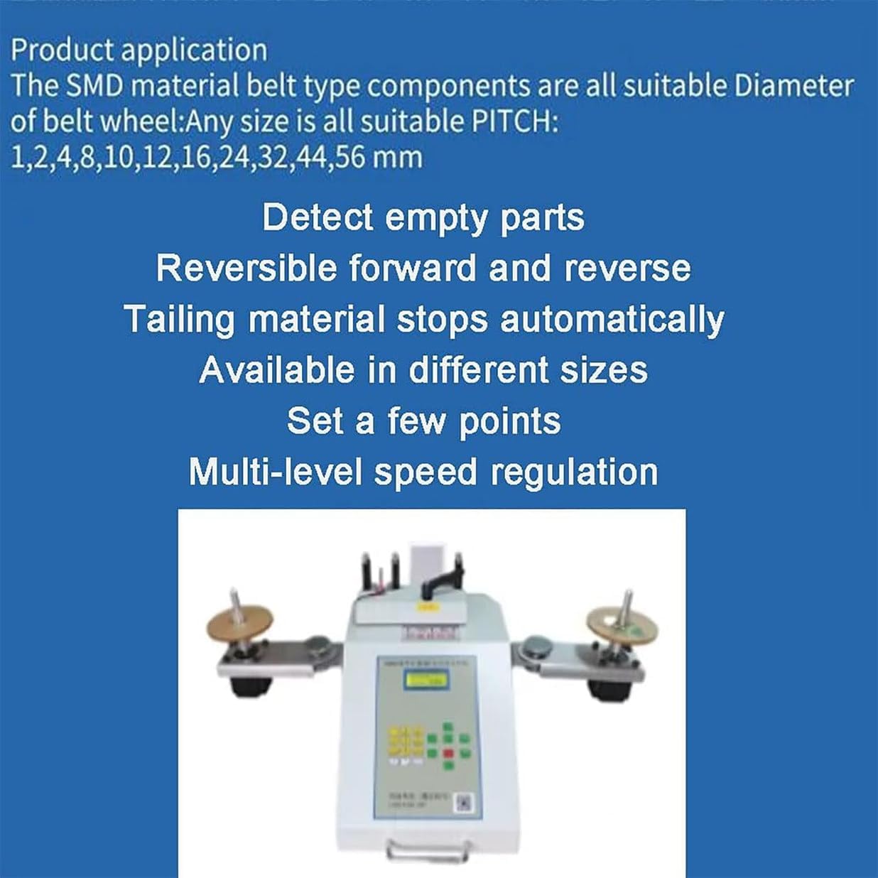 W Automatic SMT/SMD Component Counting Machine,Reel Parts Counter w/Leak Detection and LCD Display,-99999~99999 PCS Counting Range