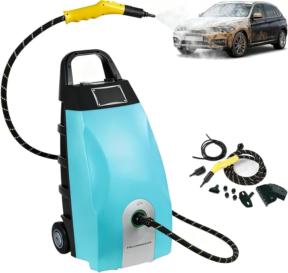 3000W High Pressure Steam Cleaner with 3.5L Water Tank, Portable Steam Washer, with Multiple Accessories for Home Sur-Faces, Automotive Interiors(Yellow)