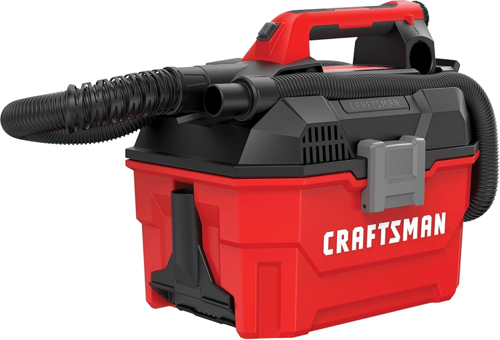 CRAFTSMAN V20 Cordless Vacuum Cleaner, Shop Vac Wet/Dry, 2 Gallon, 7ft Hose, Bare Tool Only (CMCV002B)