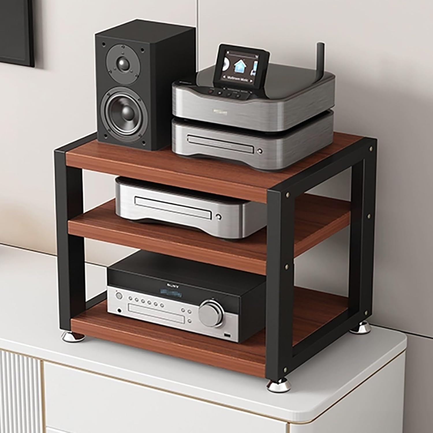 JIAOCKJIAO 3/4 Tier Media Stand