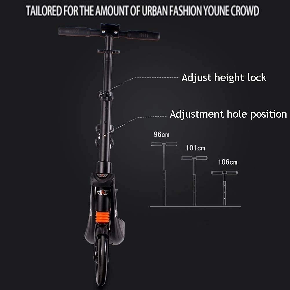 Scooters Kick Scooter for Adults Kids Foldable Unisex Adult Kick Scooters with Water Cup Holder Portable Commuter Scooters with Big Wheels Birthday Gifts for Women/Men/Teens/Kids Non-Electric