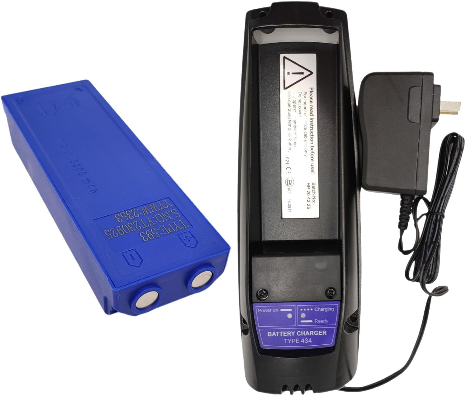 100-240V Scanreco 434 Charger with Scanreco 593 Battery for 7.2V SCANRECO 590/592/593/960/1026/EEA2512/RC400 Remote Control Battery