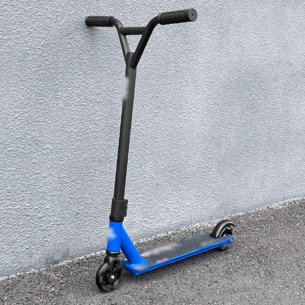 Scooters Professional Extreme Scooter, Adult Scooters, Two-Wheeled Fancy Scooter, Sport Kick Scooters for Teen, Easy to Assemble (Color : Blue, Size : 49 * 48.5 * 83cm)