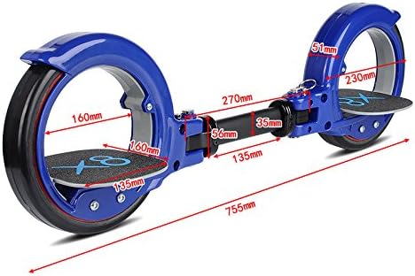 Biligo Cool Sport Workshop Skatecycle Hubless 2-Wheels Skateboard (bule)