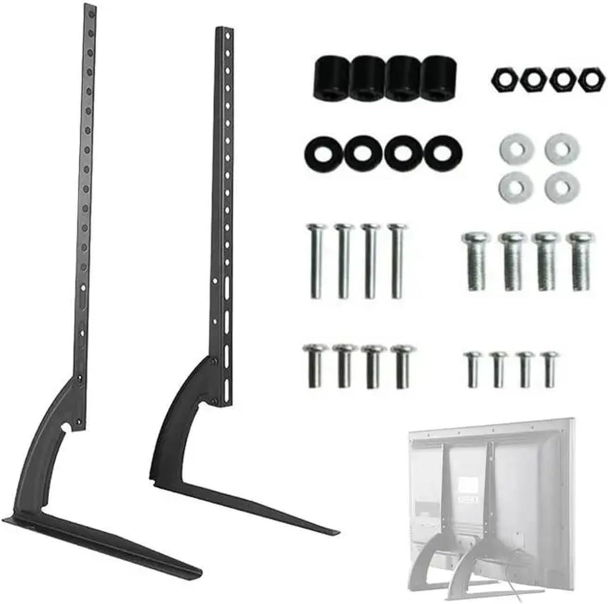 32-70 inch monitor table stand, 35KG load-bearing, desktop TV stand base with non-slip cushion, LCD screen TV stand