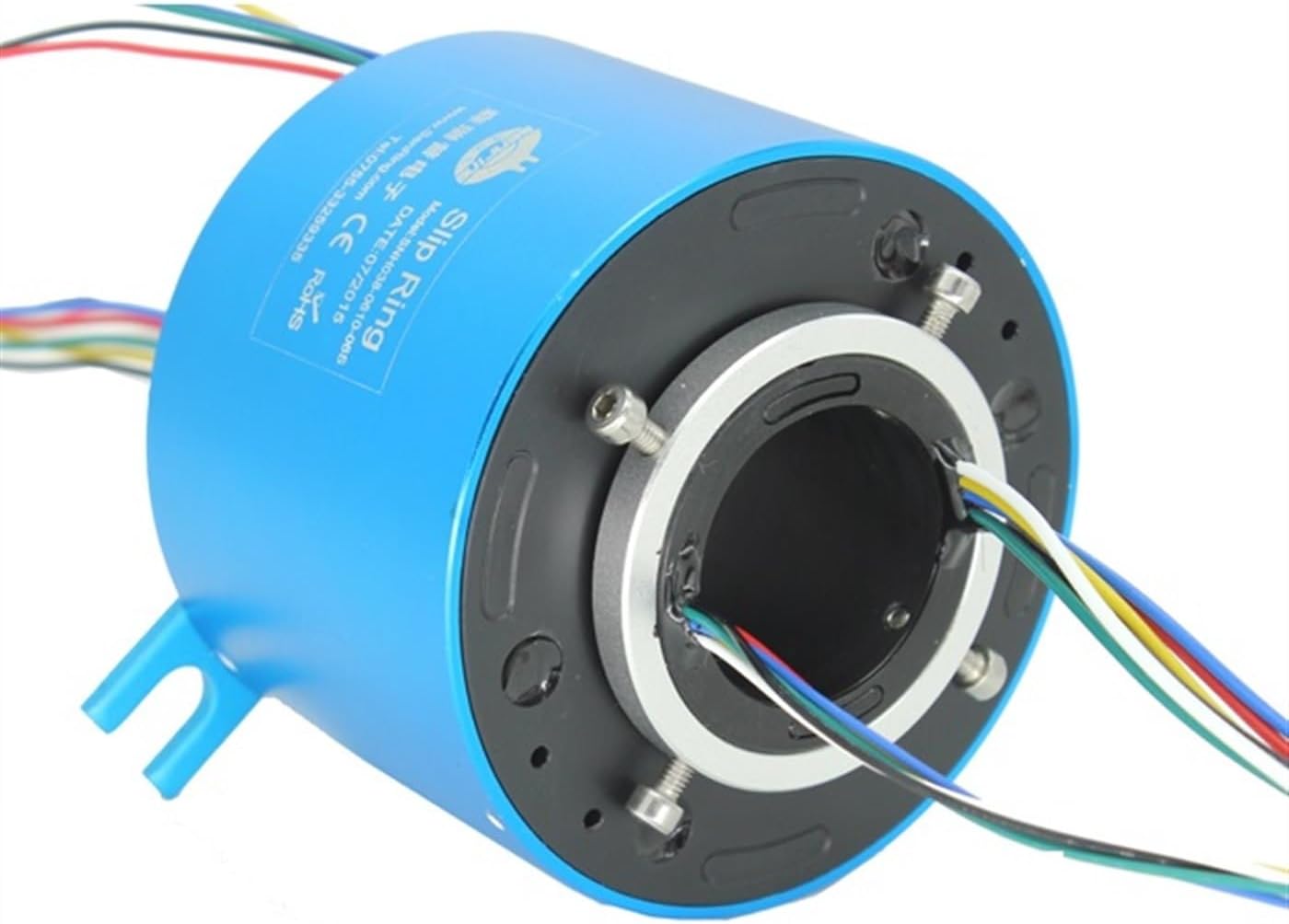 Electrical Rotary Connector 1.5'' bore Size(38.1mm) with 6 Circuits 10A,6 Circuits Signal of Through Hole Slip Ring