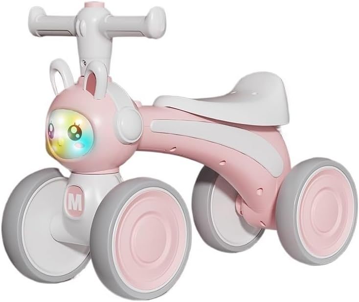 Wiggle Scooter Balance Bike Indoor Outdoor Non-Pedal Baby Walker Toys Silent Wheels Kids First Bike Cute Rabbit