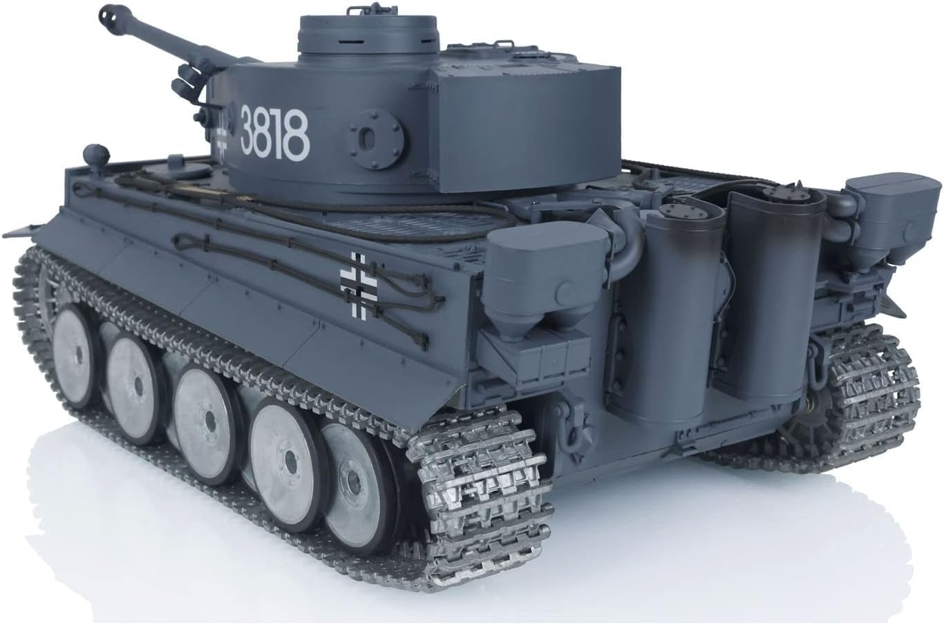 TOUCAN RC HOBBY US in Stock Henglong 1/16 7.0 Tiger I RTR RC Tank 3818 W/Barrel Recoil Metal Tracks Wheels (Professional Version) BB Airsoft That Shooting BB Bullets