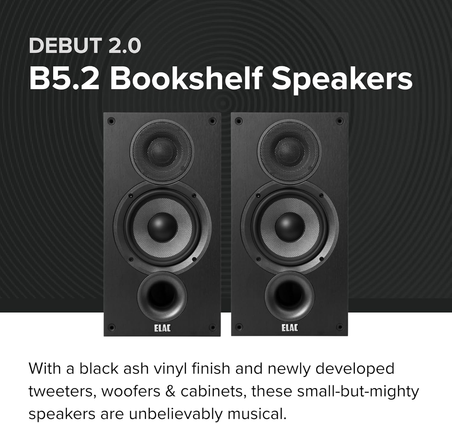 ELAC Debut 2.0 B5.2 Bookshelf Speakers