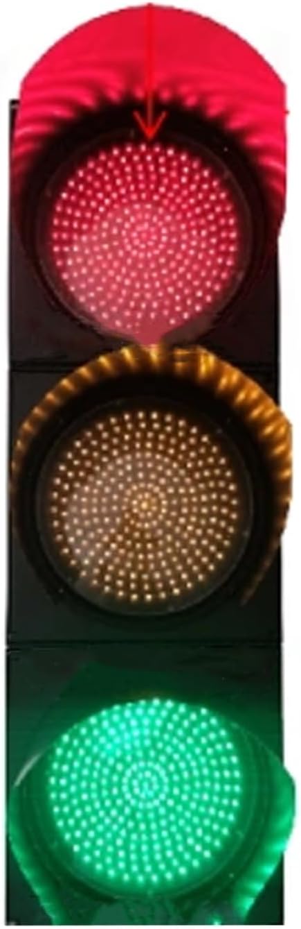 Traffic Light, Traffic Stop Light, Red/Green Stop and Go Light, Traffic Indicator Light, Traffic Signal Light, Waterproof IP65, for Road, Toll Station, Residential Gate(Natural)
