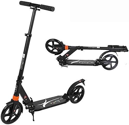 Scooters Kick Scooter for Adults Kids Foldable Adult Kick Scooters with Footbrake Commuter Scooters with Big Wheels Birthday Gifts for Women/Men/Teens/Kids Non-Electric Support 100kg