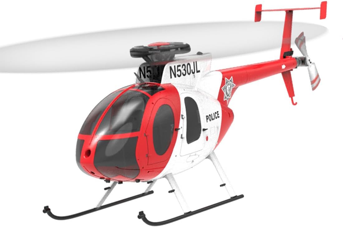 FunXylophy YU Xiang F119S MD500 MH-6 Little Bird RC Helicopter, 1/16 Scale 2.4G 9CH 250-Class RC Helicopter with GPS Flight Control System, 6G/3D Switchable Modes & Openable Cockpit (RTF)