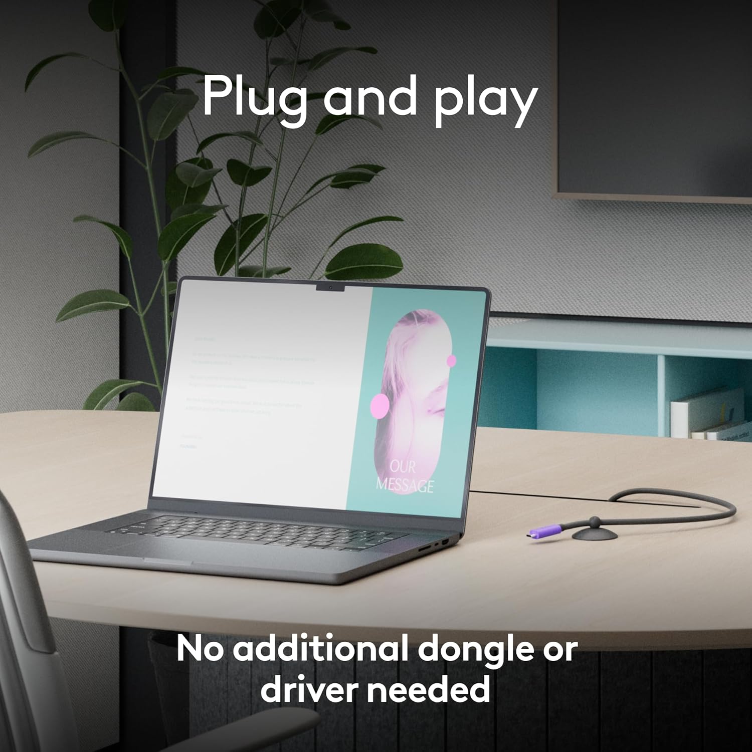 Logitech Active USB Cable | Single-Cable BYOD Connection with MeetUp 2 | Video Conferencing Accessory for Small Rooms | 5 Meter