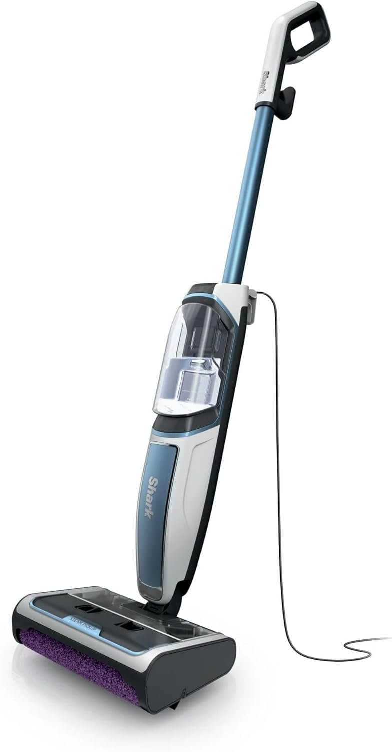 Shark SD200 Steam Pickup 3-in-1 Steam Mop Picks Up Debris, Deep Scrubs, & Steam Sanitizes All At Once, Lightweight Steam Cleaner for Home w/Sealed Hard Floors like Hardwood, Tile & Laminate (Renewed)