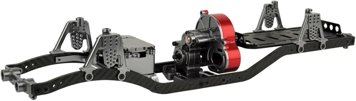 RC Chassis Frame Parts For Axial For SCX10 1/10 Metal Car Body For Chassis Frame With Transmission Gearbox Kit Scale RC Model Crawler Car Parts 313mm Wheelbase