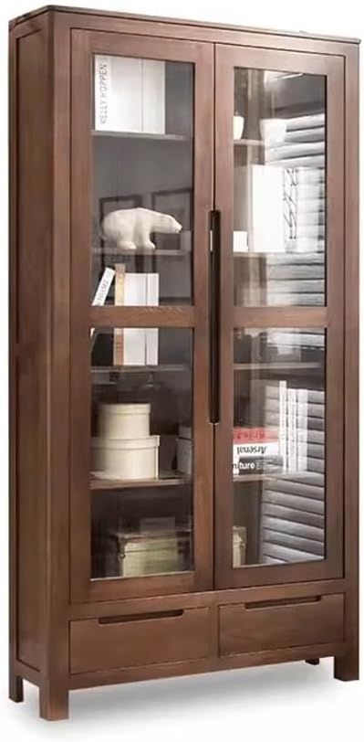 Book Shelf Open Bookcase Solid Wood Bookcase Nordic Home Living Room Oak Bookshelf Multi-layer Storage Solid Wood Bookshelf Simple Bookcase for Living Room, Home Office, Bedroom ( Color : A , Size : M