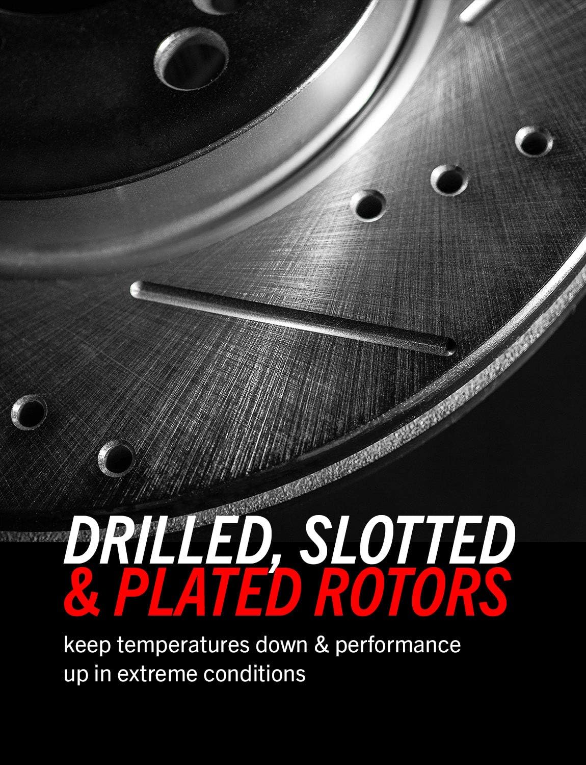 Power Stop K8418-26, Z26 Front Brake Kit-Drilled/Slotted Brake Rotors & Carbon Ceramic Pads For GS200t, GS300, GS350, GS450h, RC200t, RC300, RC350 [Model Specific]