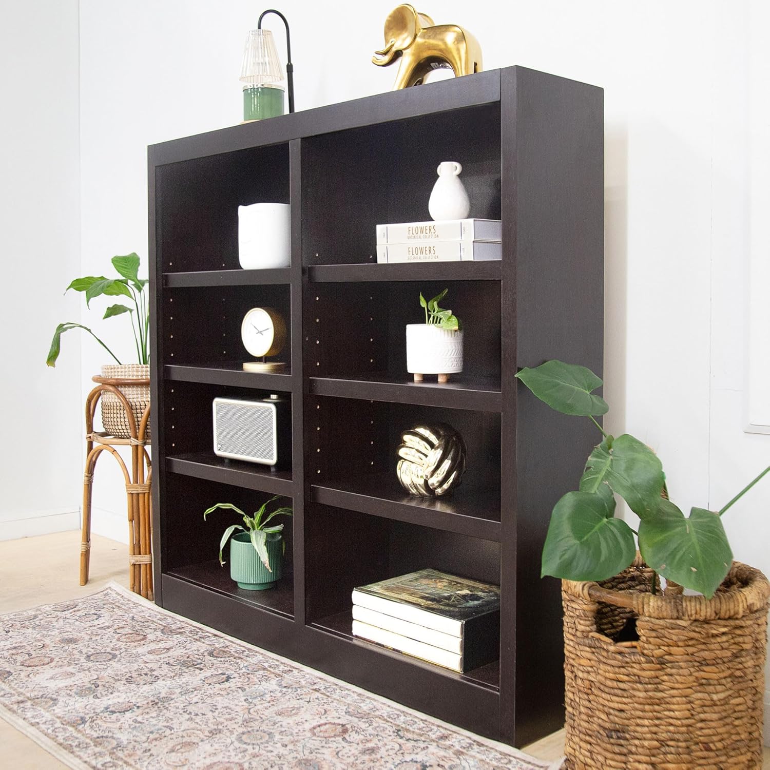 Concepts In Wood Book Shelf - Wood Bookcase Furniture 48 x 48 - Espresso