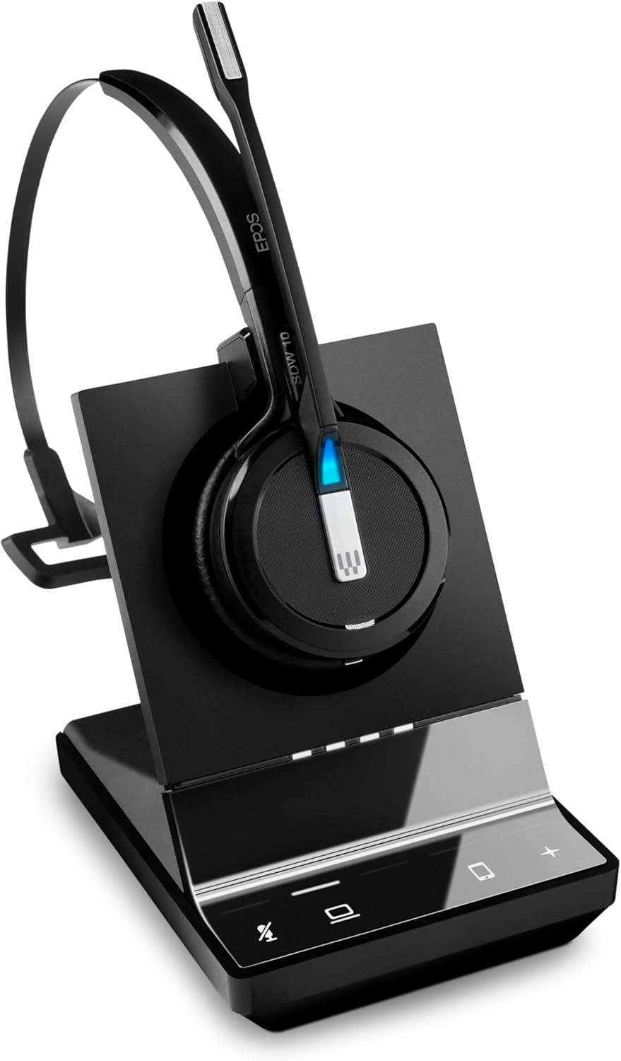 Sennheiser SDW 5013 (506580) - Wireless DECT Headset for PC/Softphone Connection Dual Microphone Ultra Noise Cancelling, Black