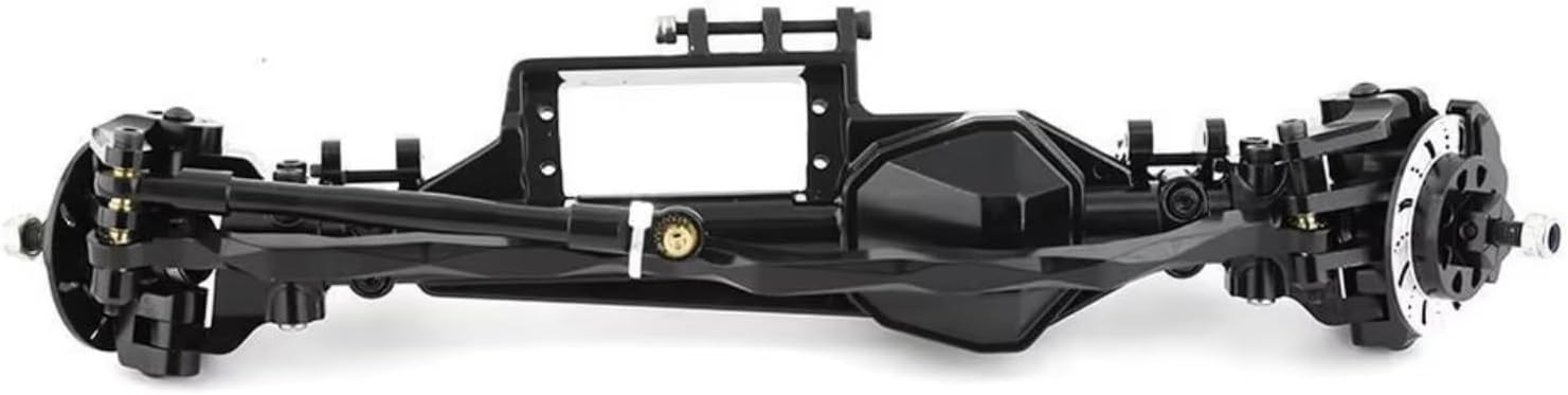 Compatible with Axial for Ryft RBX10 1/10 RC Crawler Car Upgrade Parts Accessories Metal Front and Rear Complete Axle RC Front and Rear Axle(Black,1Set)