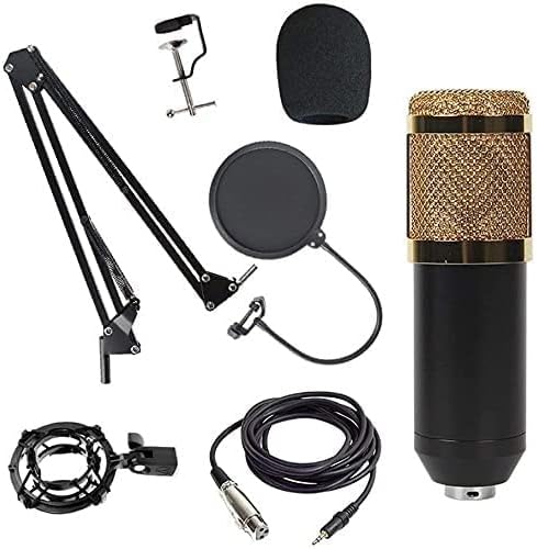 Microphone Kit Streaming Podcast PC Condenser Computer Mic for Gaming Recording Music Voice Over with Adjustment Arm Stand