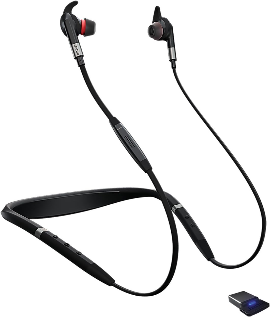 Jabra Evolve 75e MS Teams Bluetooth Wireless in-Ear Earphones with Mic - Noise-Canceling