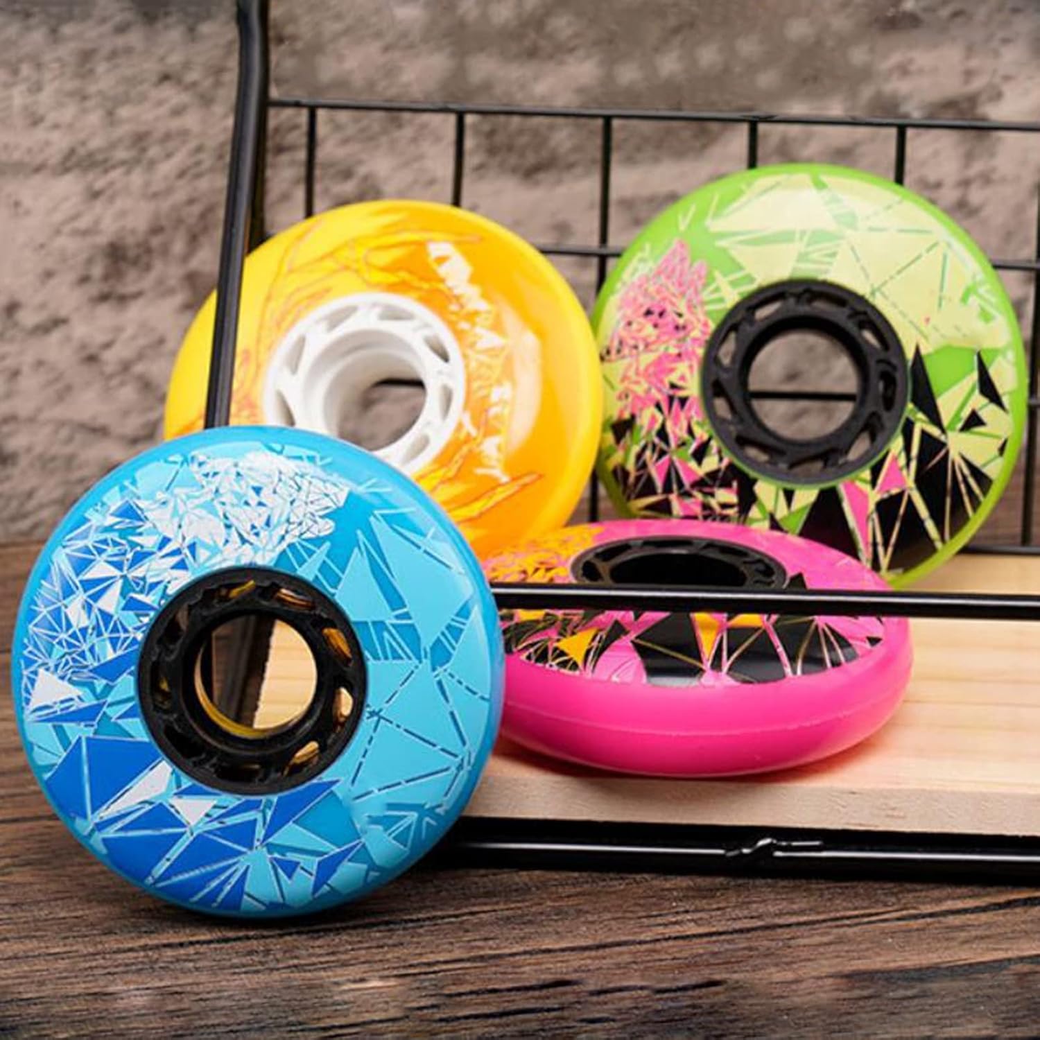 Skate Wheels Replacement, Inline 72mm/76mm/80mm Indoor/Outdoor Inline Skate Replacement Wheel 86 A for Most Inline Skates Product