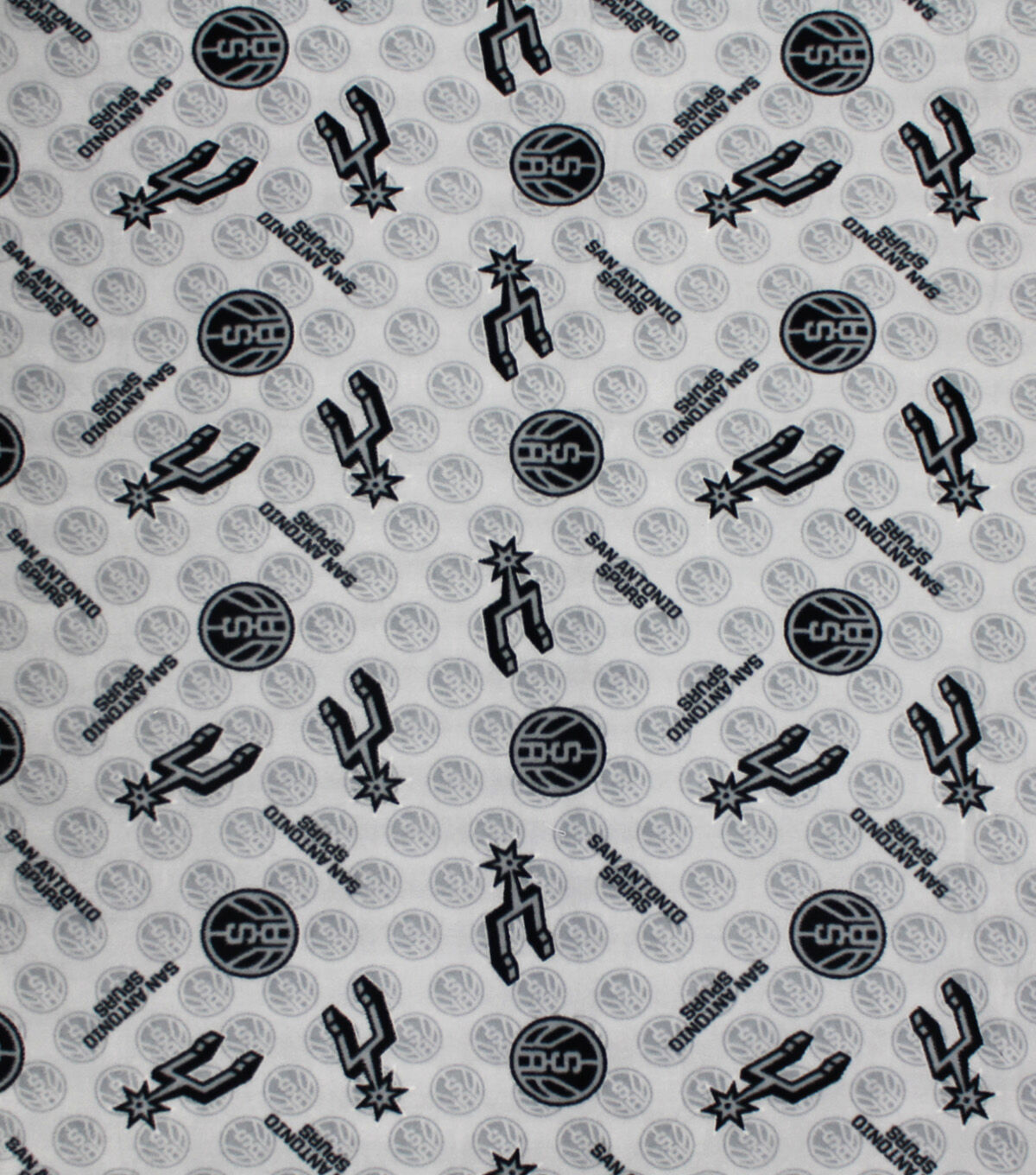 San Antonio Spurs Fleece Fabric Tossed Logos
