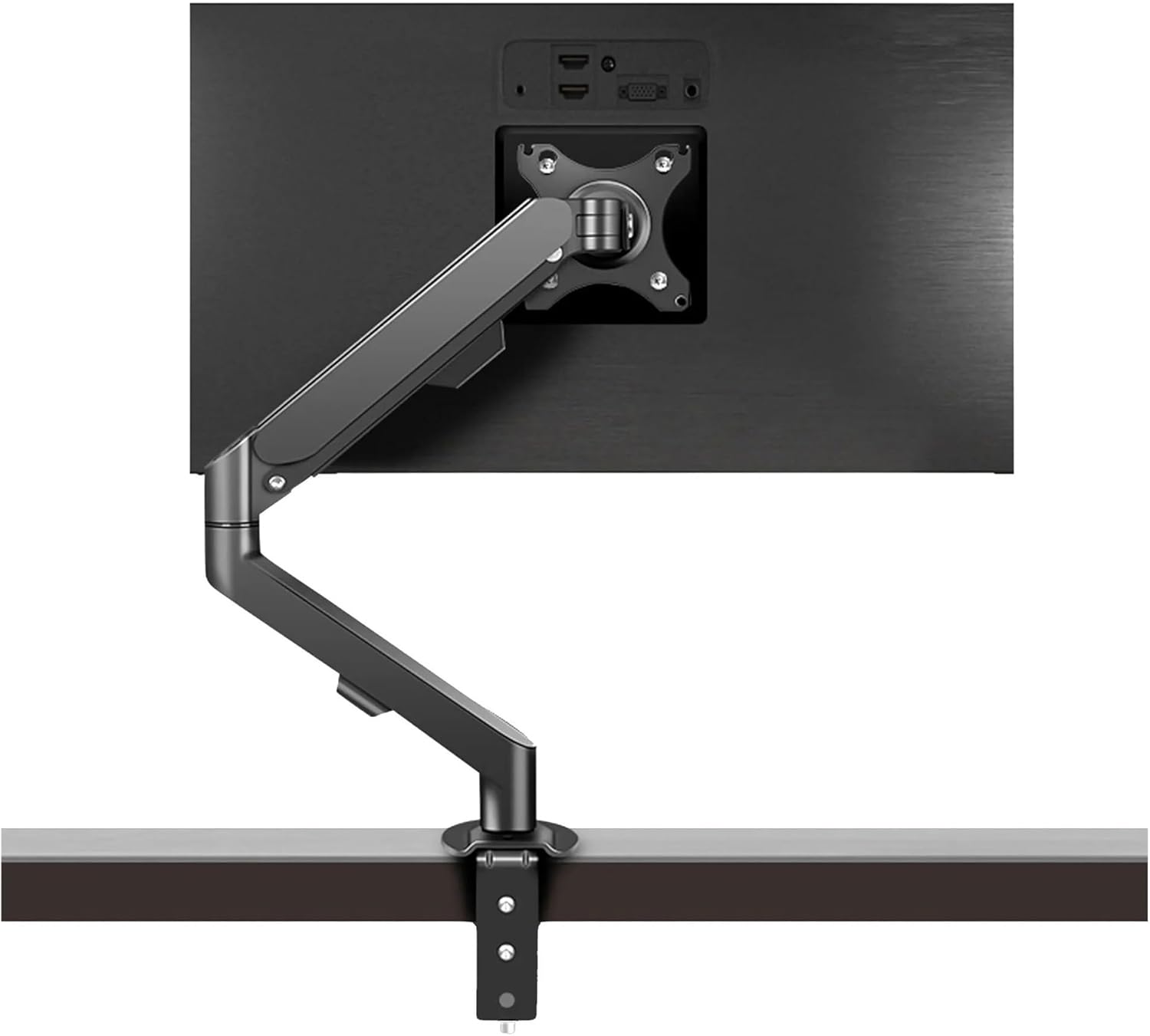 17-34 inch Desktop Gas Spring LCD LED Monitor Stand Articulated Arm Full Motion Support Pole TV Stand PC Mount Base Support VESA M5(M5 White)