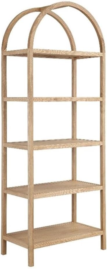 Moe's Home Collection Contemporary Wood 5-Shelves Bookcase in Natural