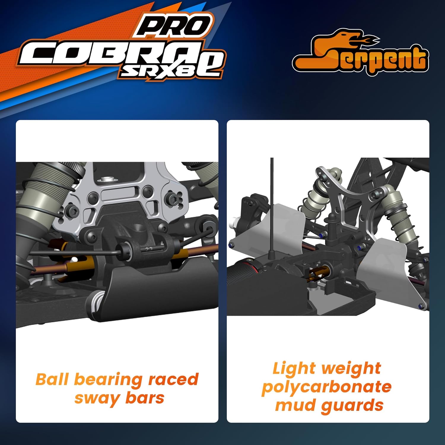 Serpent 1/8 4wd Buggy, SRX8-E Pro Off-Road Buggy, High Performance Car Kit, PC Body, Competition Grade, Off-Road Buggy RC Racing Car, Electronics Not Included