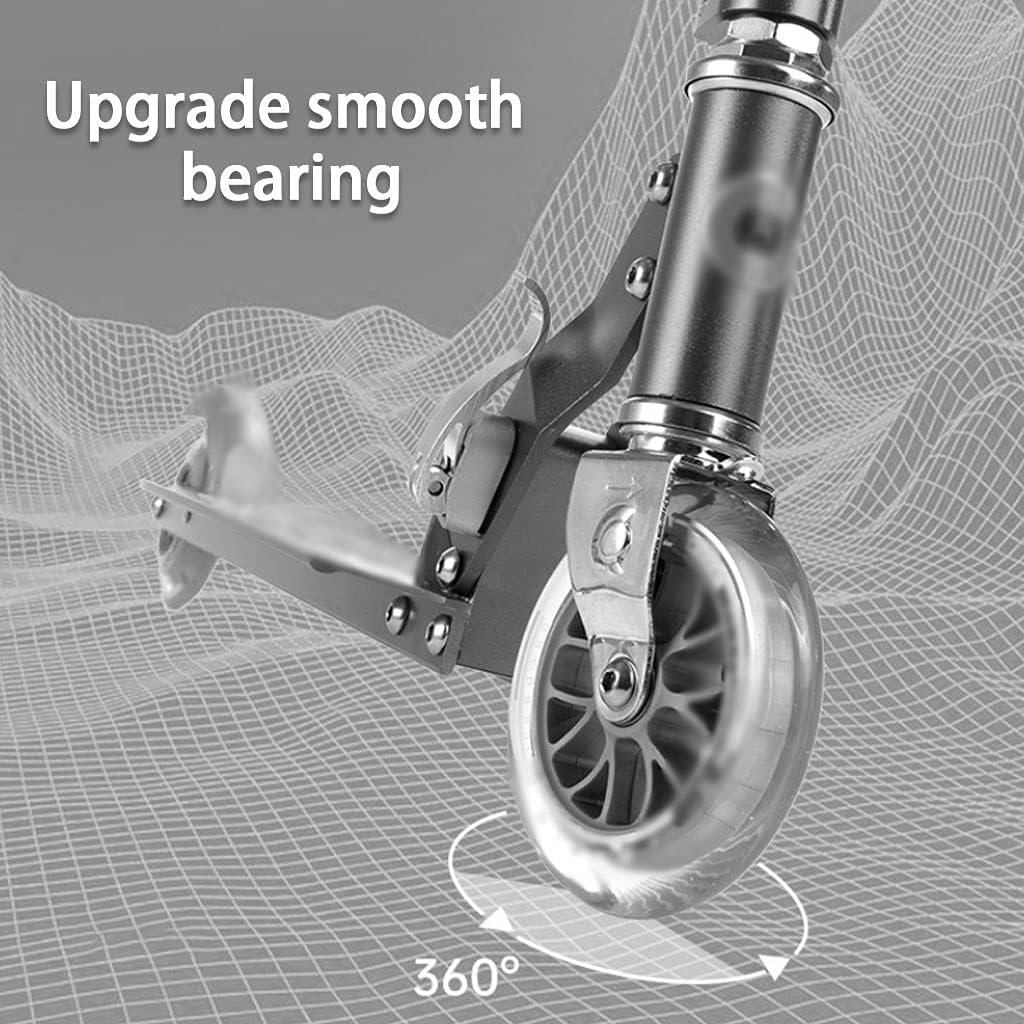 Scooters Folding Kick Scooter Retractable Youth Pro Scooter, Beginner 2 Wheel Kick Scooter, Lightweight Scooter (Color : Light Blue, Size : 71 * 38 * 63-93cm)