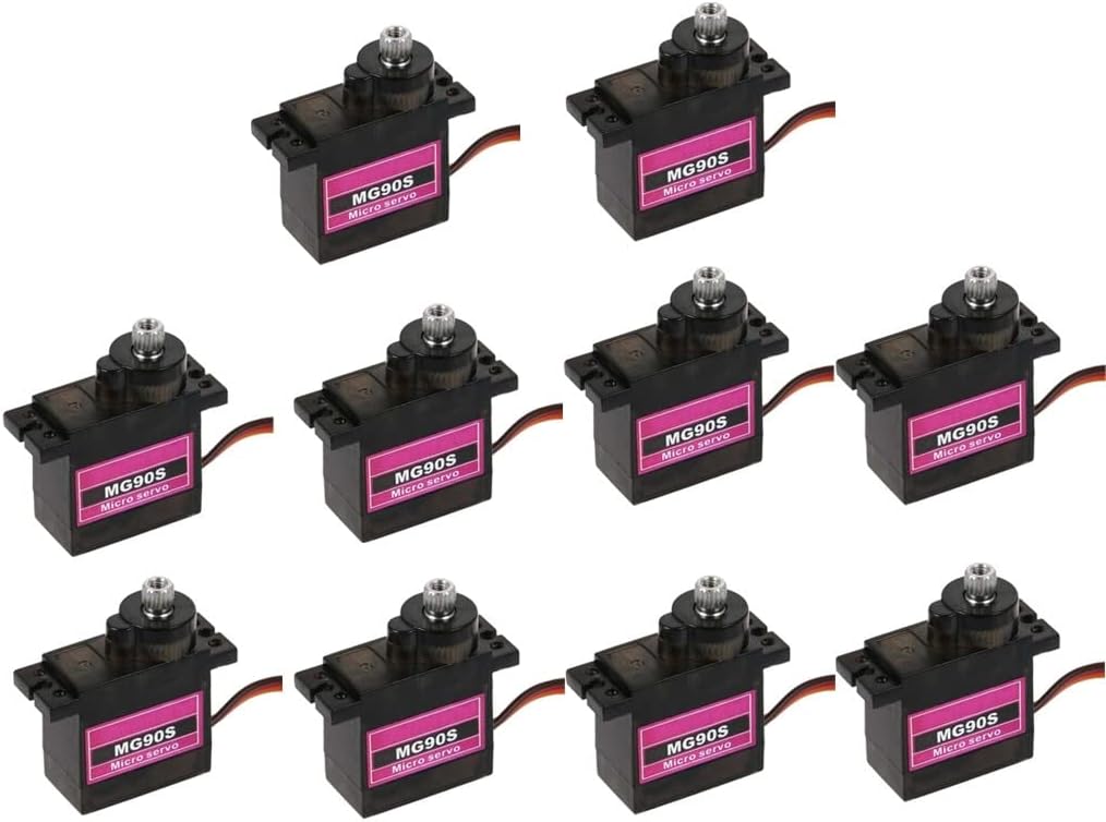 Replacement Part For 5/10/20/50 Micro Servo MG90S Servo With Metal Gear For RC Helicopter Airplane Model Truck Boat And Racing Car 9g Servo - (Color: 50PCS)