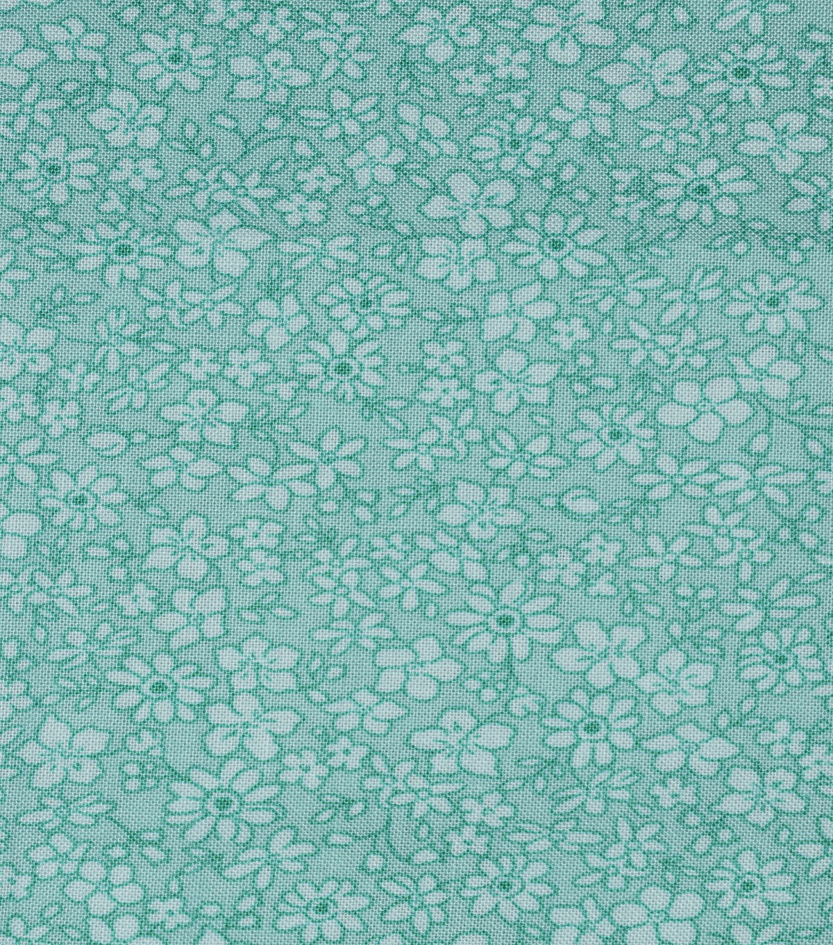 Teal Tonal Flowers Quilt Cotton Fabric by Keepsake Calico