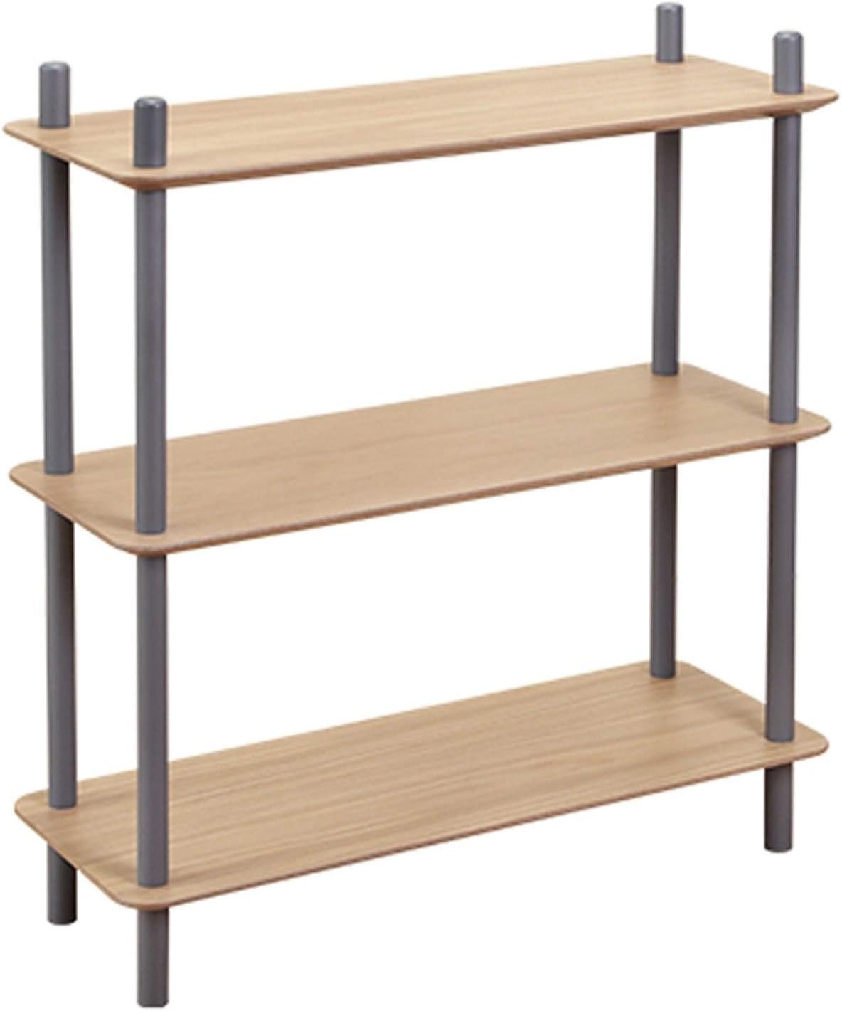 NERDOH Book Shelf Organizer Industrial Bookshelf Simple Combination and Book Shelves Floor-Standing Display Shelving Unit for Living Room Bedroom and Home Office Bookshelf (Size : 3-Tier)