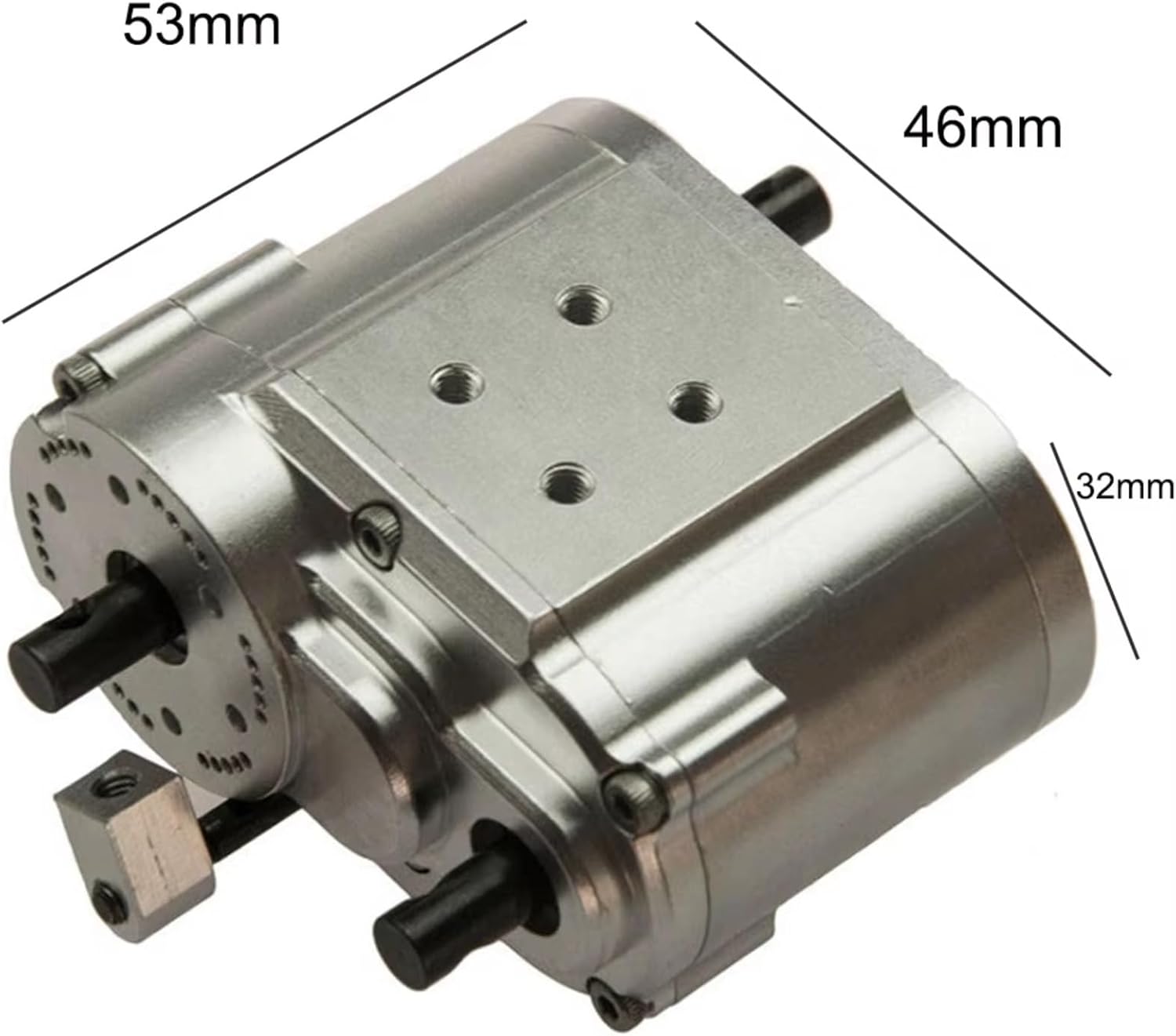 RC Gearboxes For Axial For SCX10 D90 1/10 RC 4WD 2 Speeds Transfer Case Gearbox Transmission Box 46x53x32mm RC Crawler Car Upgrade Parts